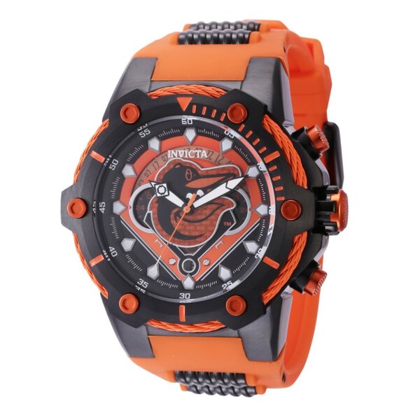 NWT! Invicta MLB - Baltimore Orioles 43485- Men's Quartz Watch - 51mm - Picture 2 of 11